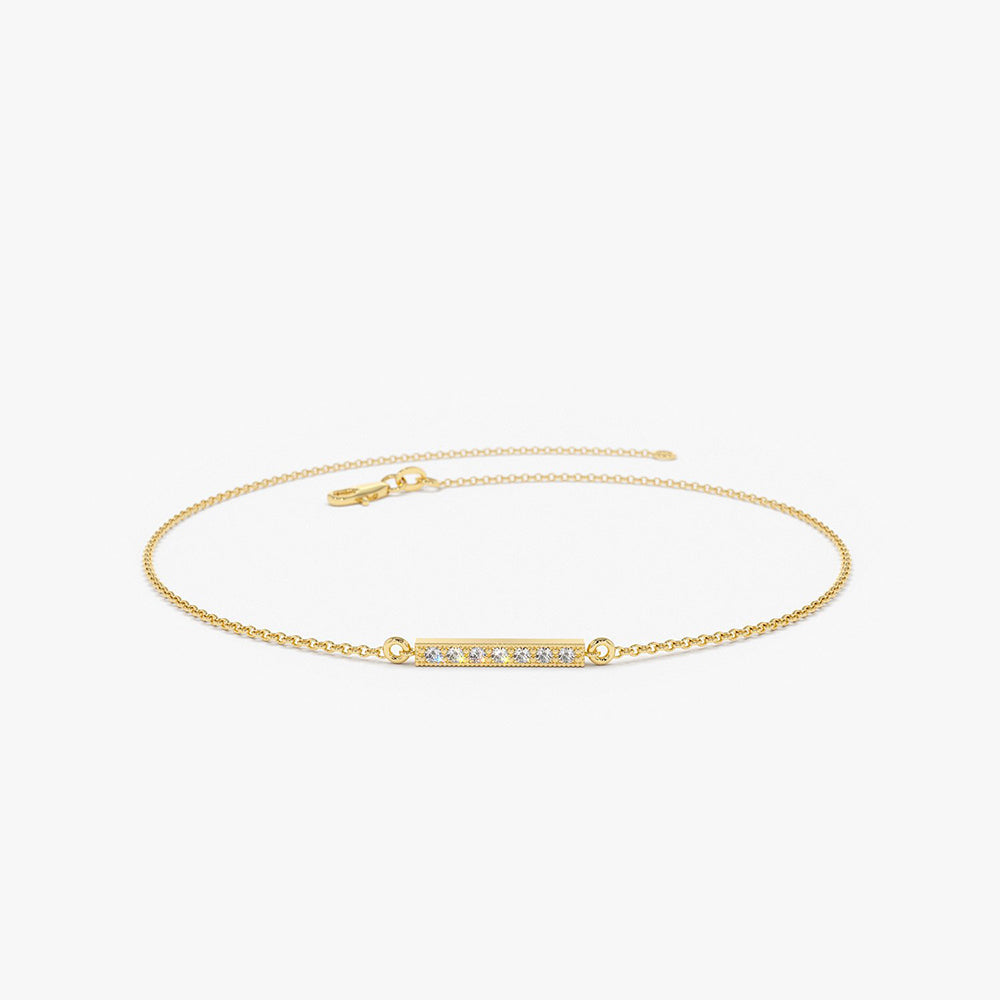 Dainty Diamond Bar Bracelet