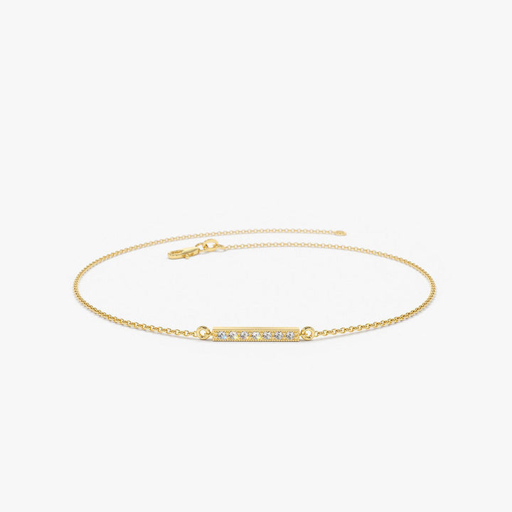 Dainty Diamond Bar Bracelet
