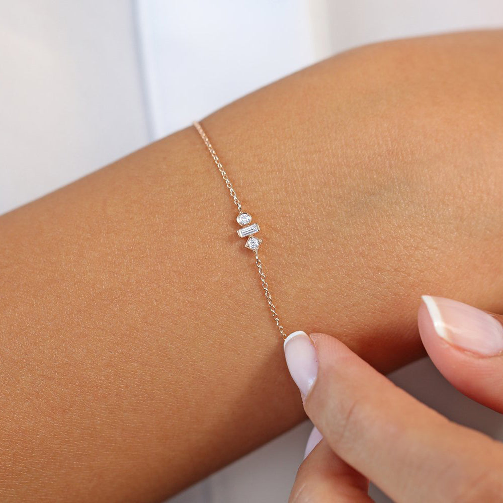 Dainty Diamond Trio Bracelet