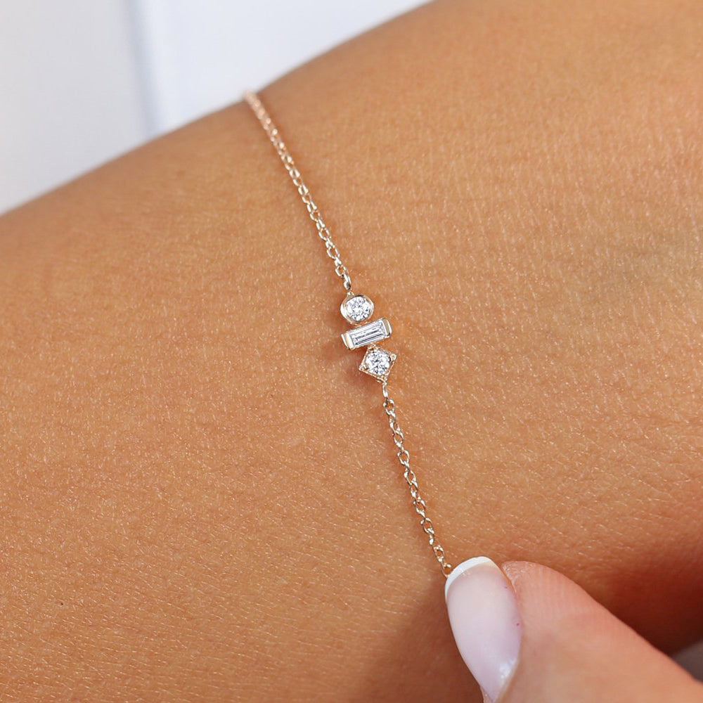 Dainty Diamond Trio Bracelet