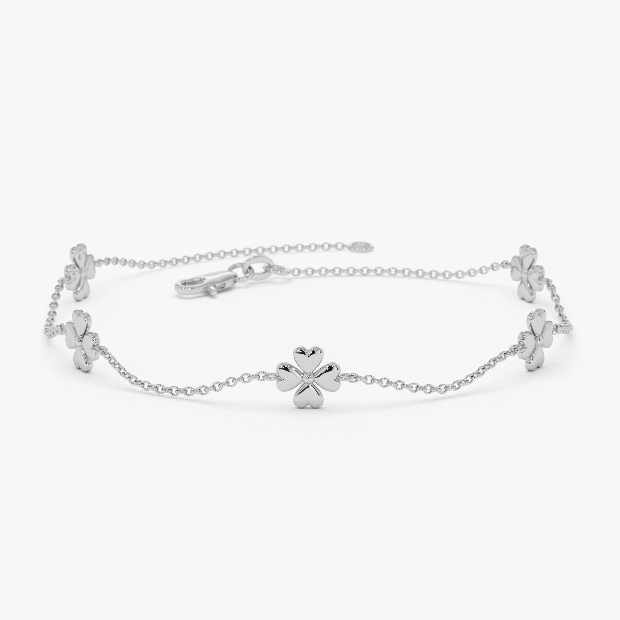Dainty Gold Clover Bracelet