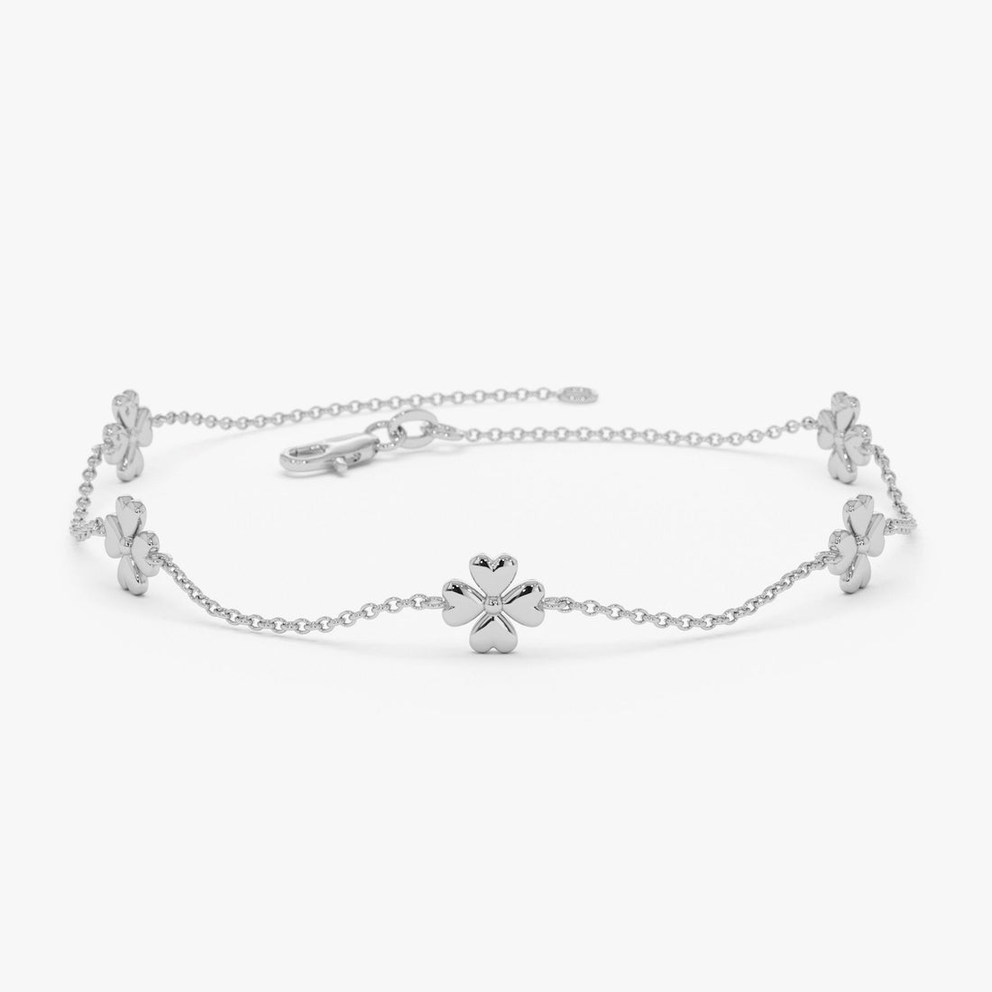 Dainty Gold Clover Bracelet
