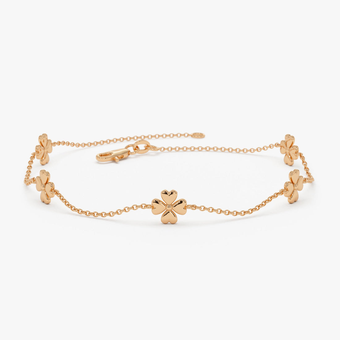 Dainty Gold Clover Bracelet
