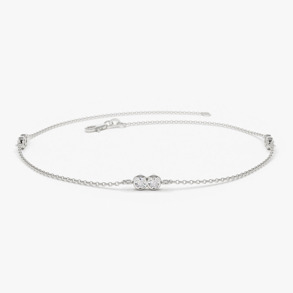 Dainty Six Stone Diamond Bracelet