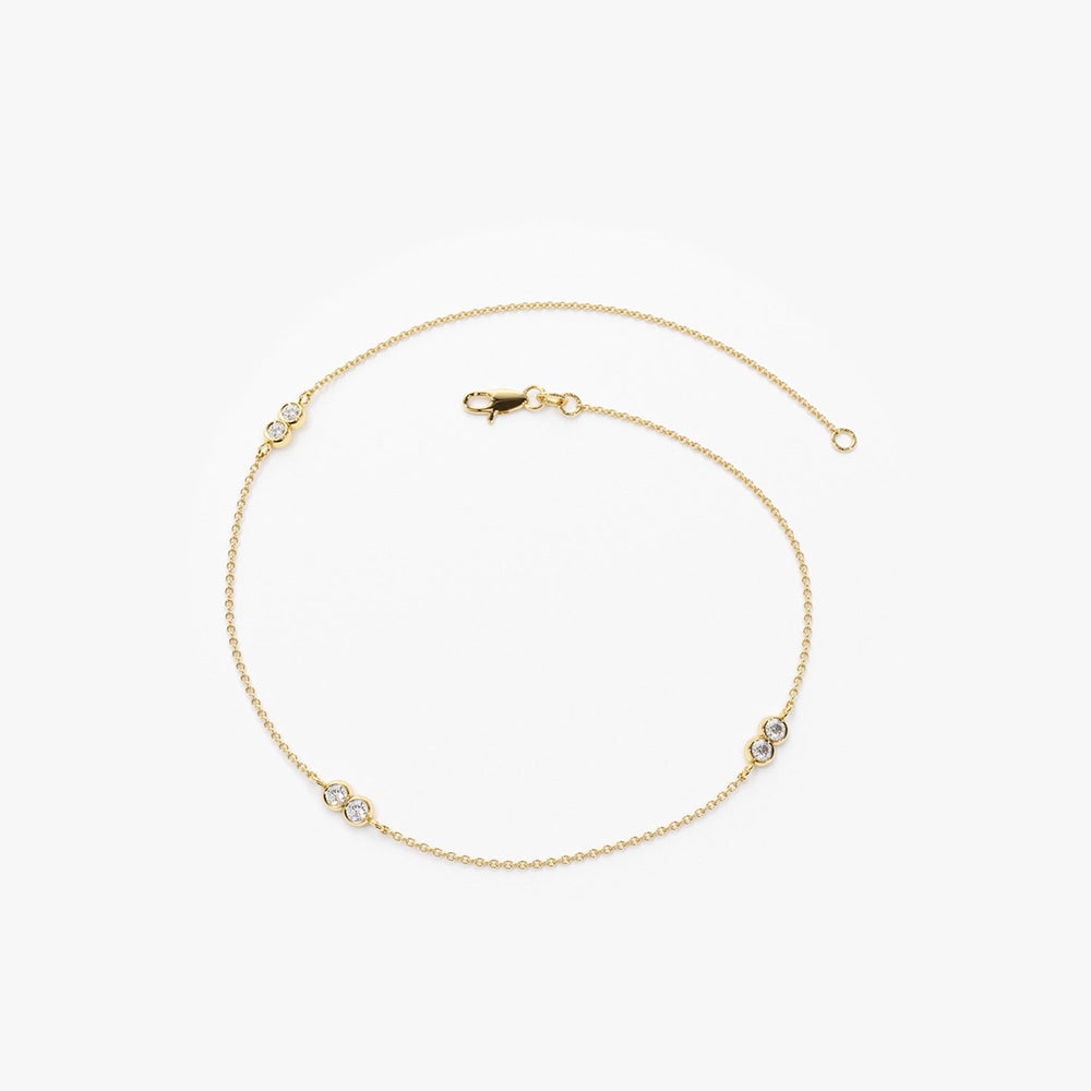 Dainty Six Stone Diamond Bracelet