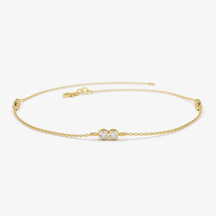 Dainty Six Stone Diamond Bracelet