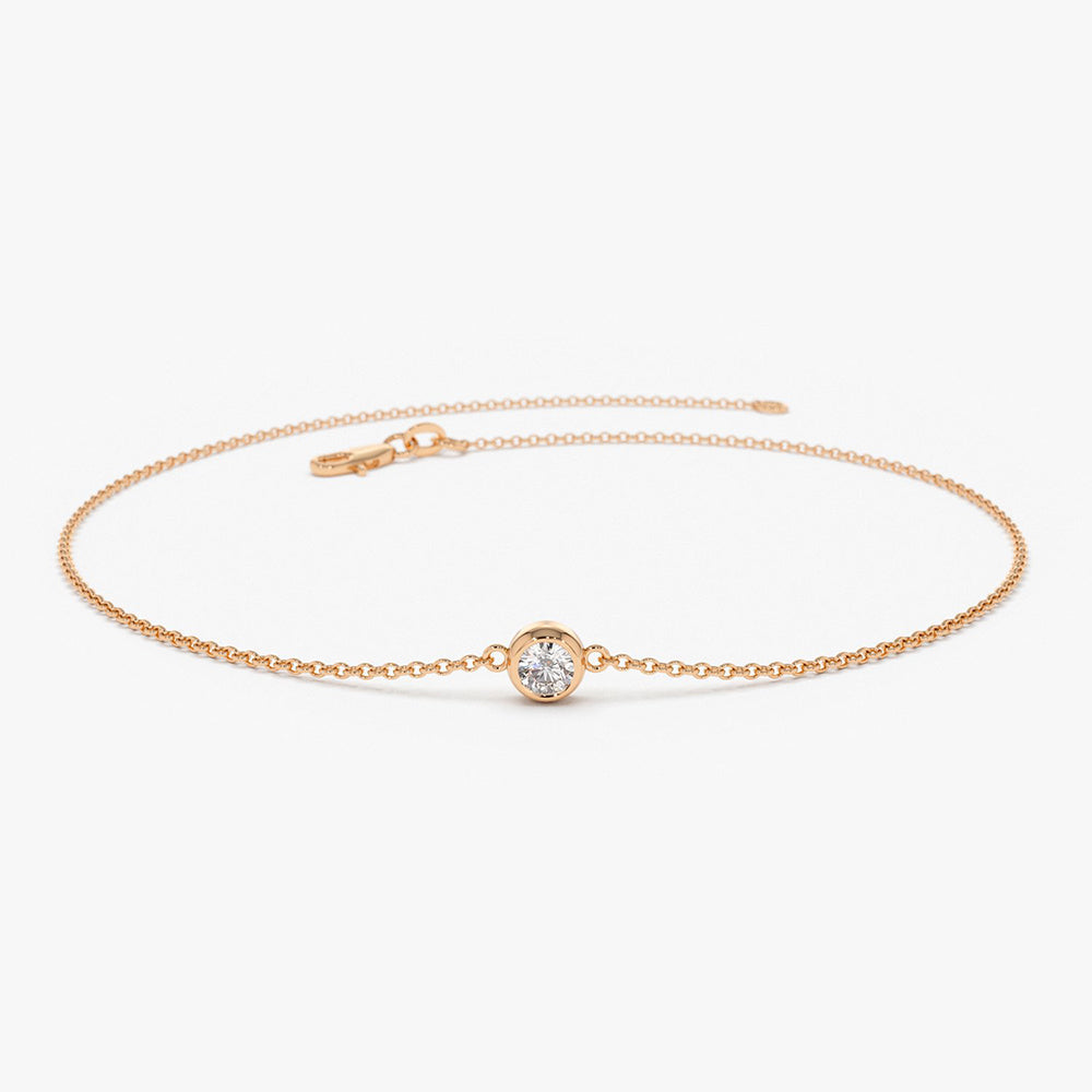 Dainty Solitaire Diamond Bracelet