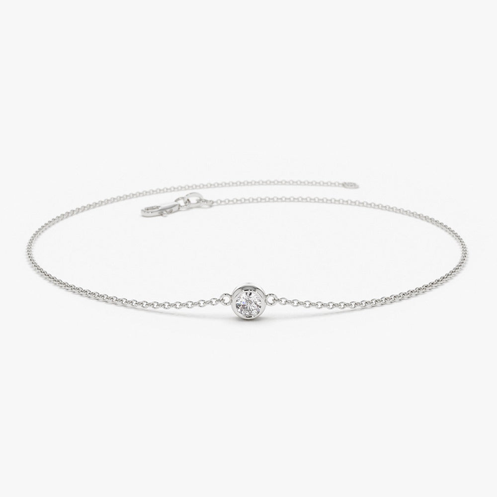 Dainty Solitaire Diamond Bracelet