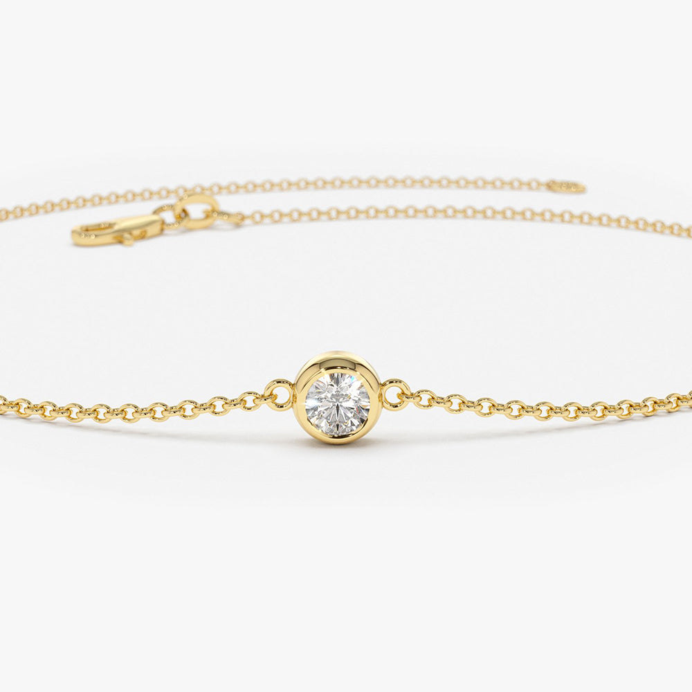 Dainty Solitaire Diamond Bracelet