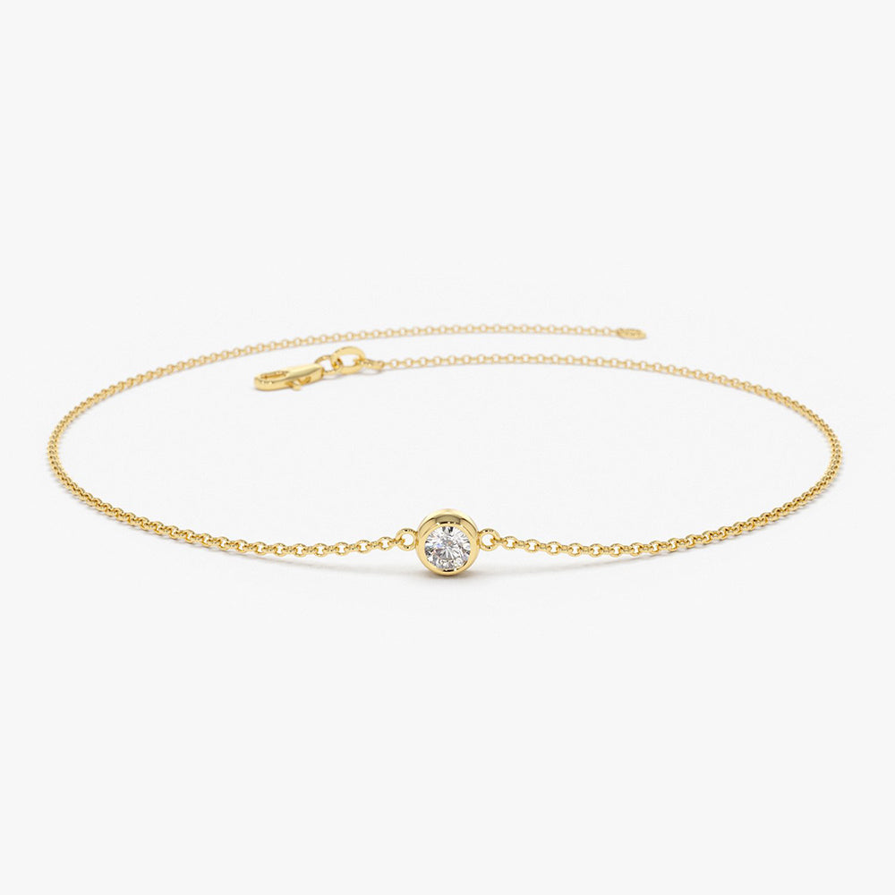 Dainty Solitaire Diamond Bracelet