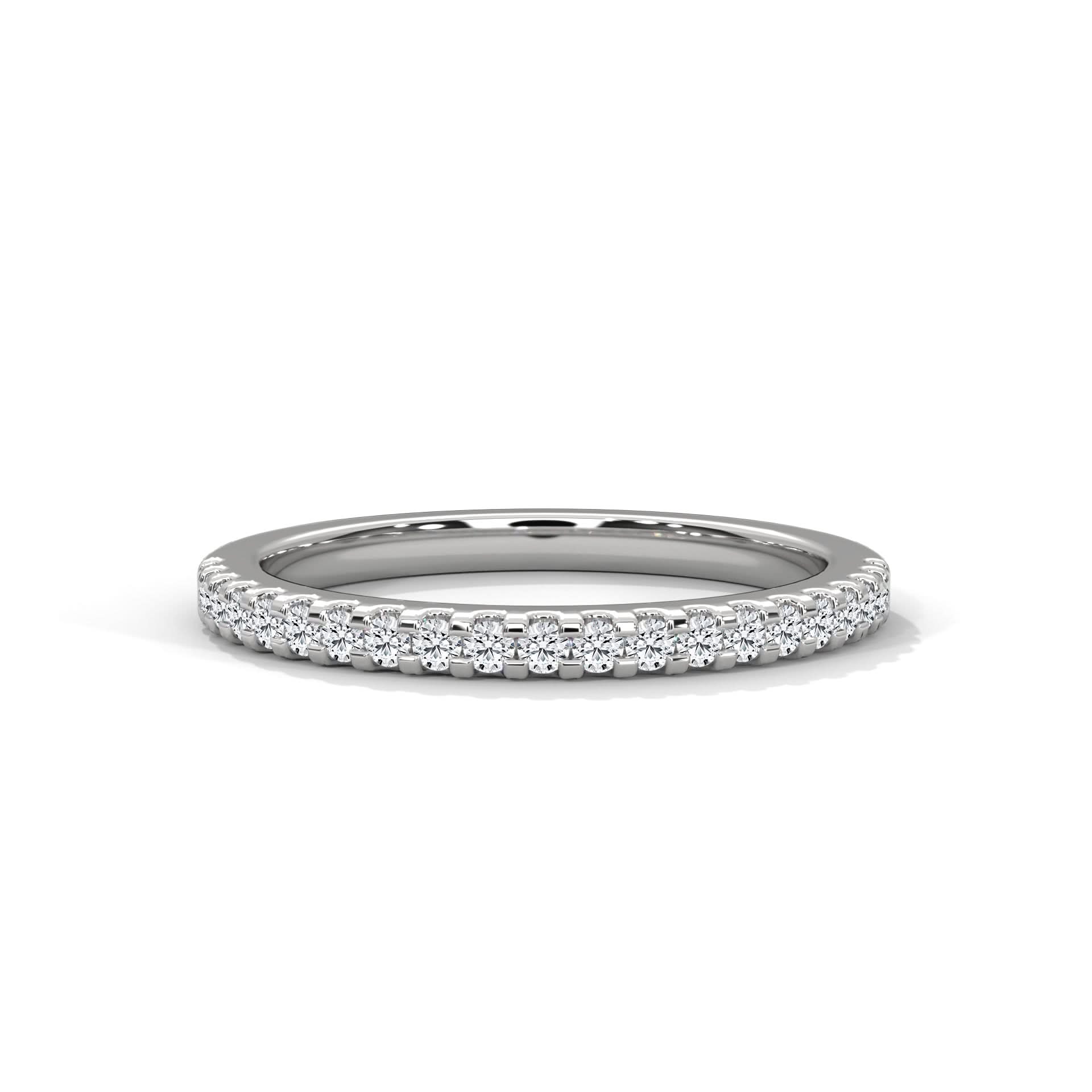 Diamond ring on a white background