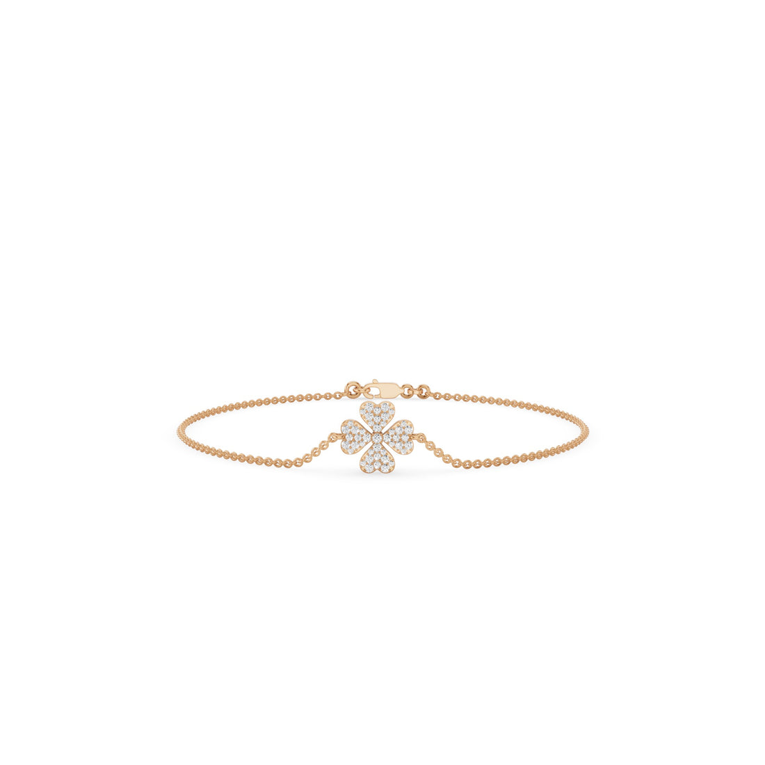 Diamond Clover Charm Bracelet