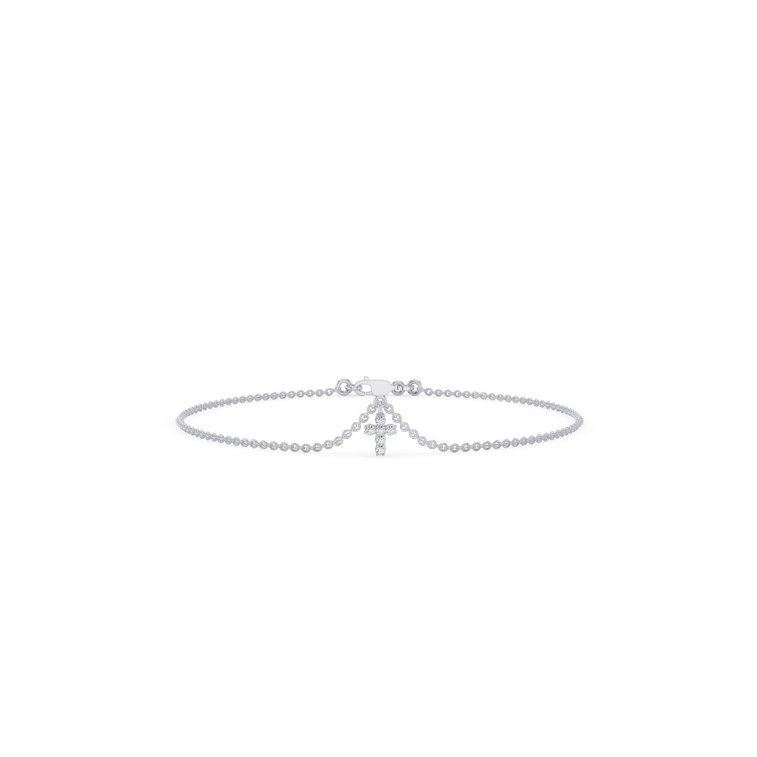 Diamond Cross Charm Bracelet