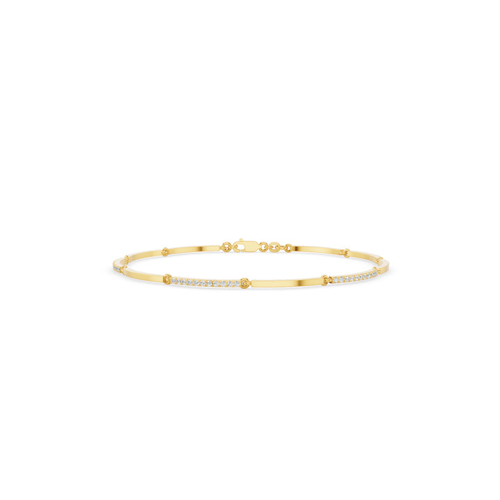 Diamond Pavé and Gold Bar Bracelet