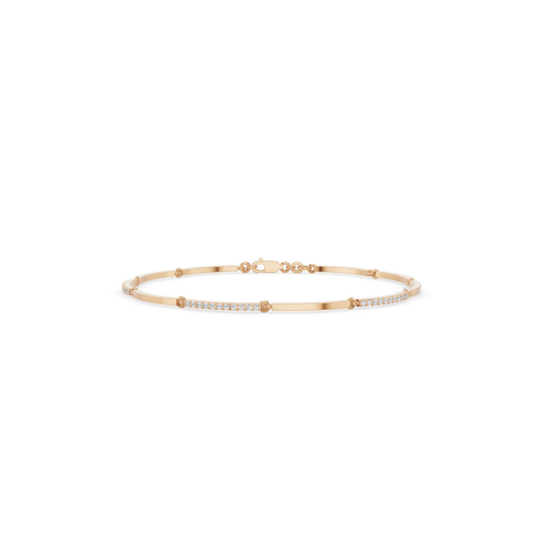 Diamond Pavé and Gold Bar Bracelet