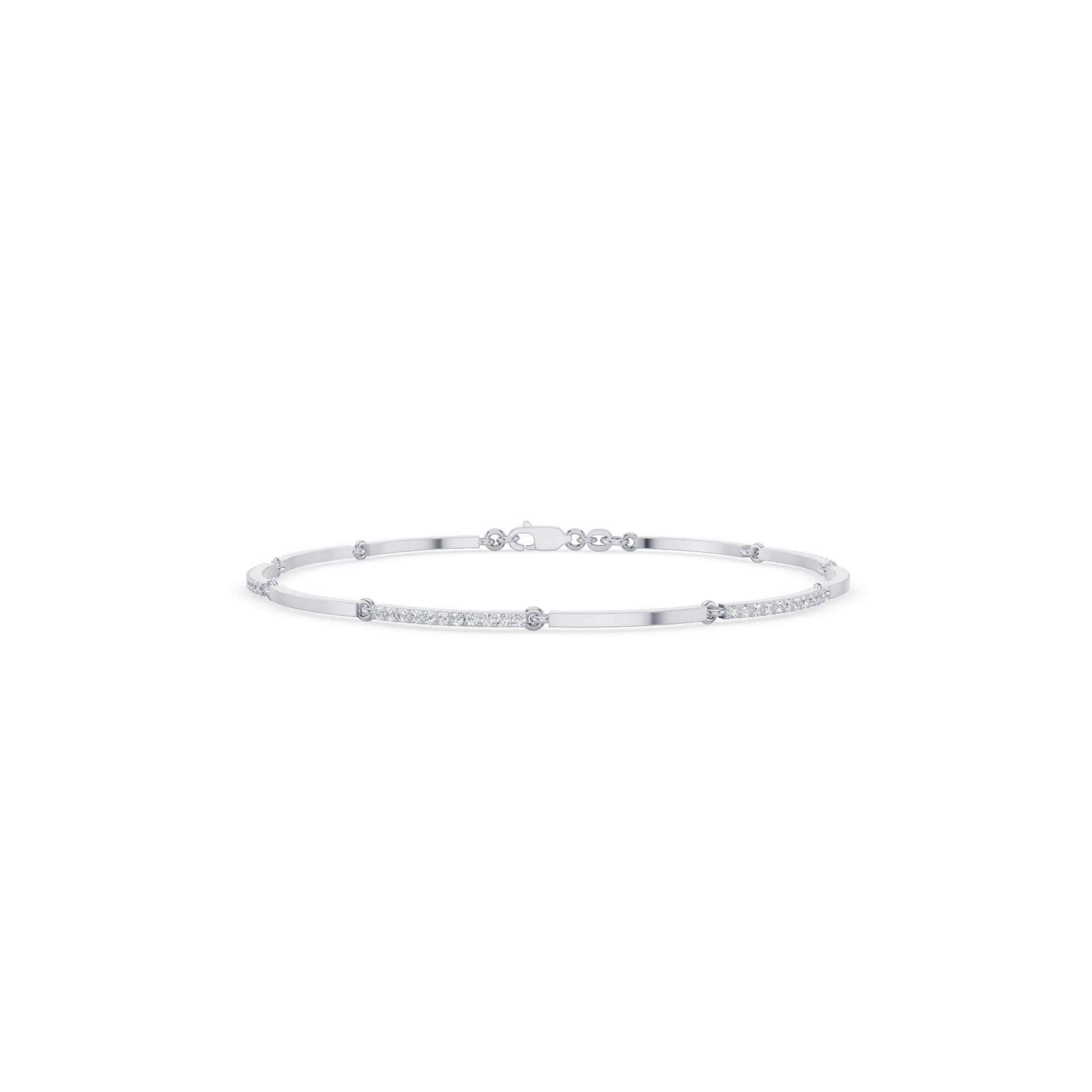 Diamond Pavé and Gold Bar Bracelet