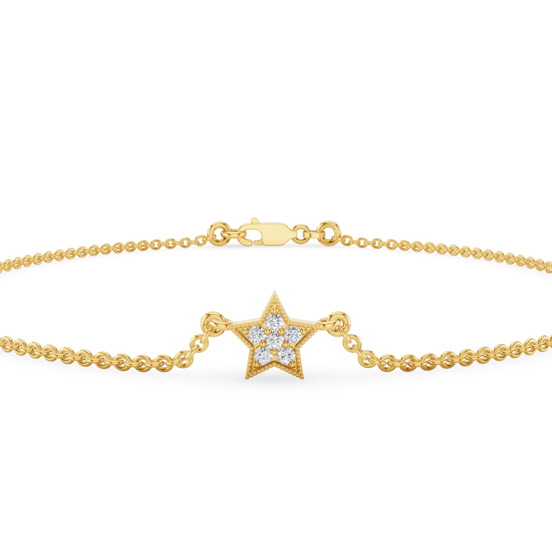 Diamond Star Charm Bracelet