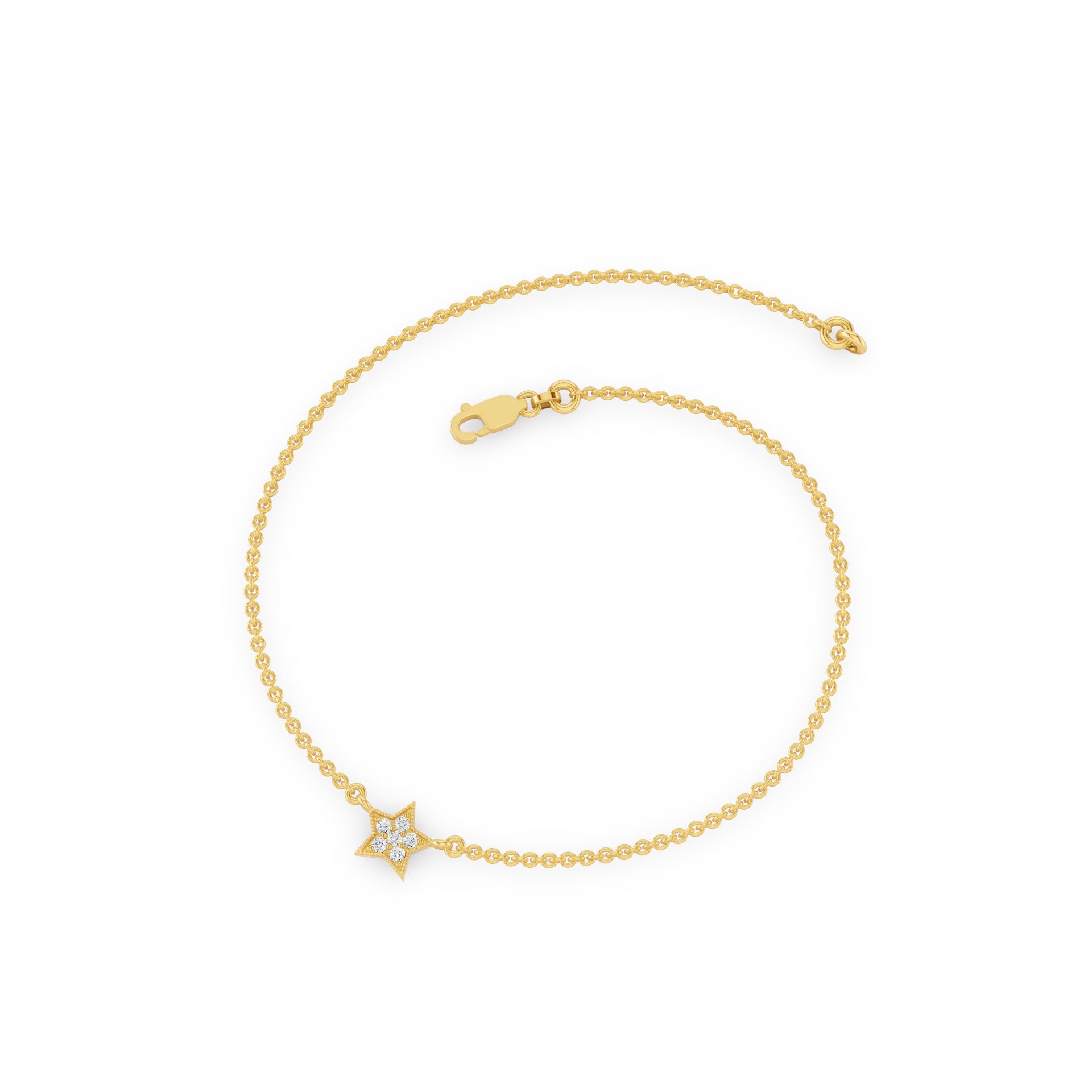 Diamond Star Charm Bracelet