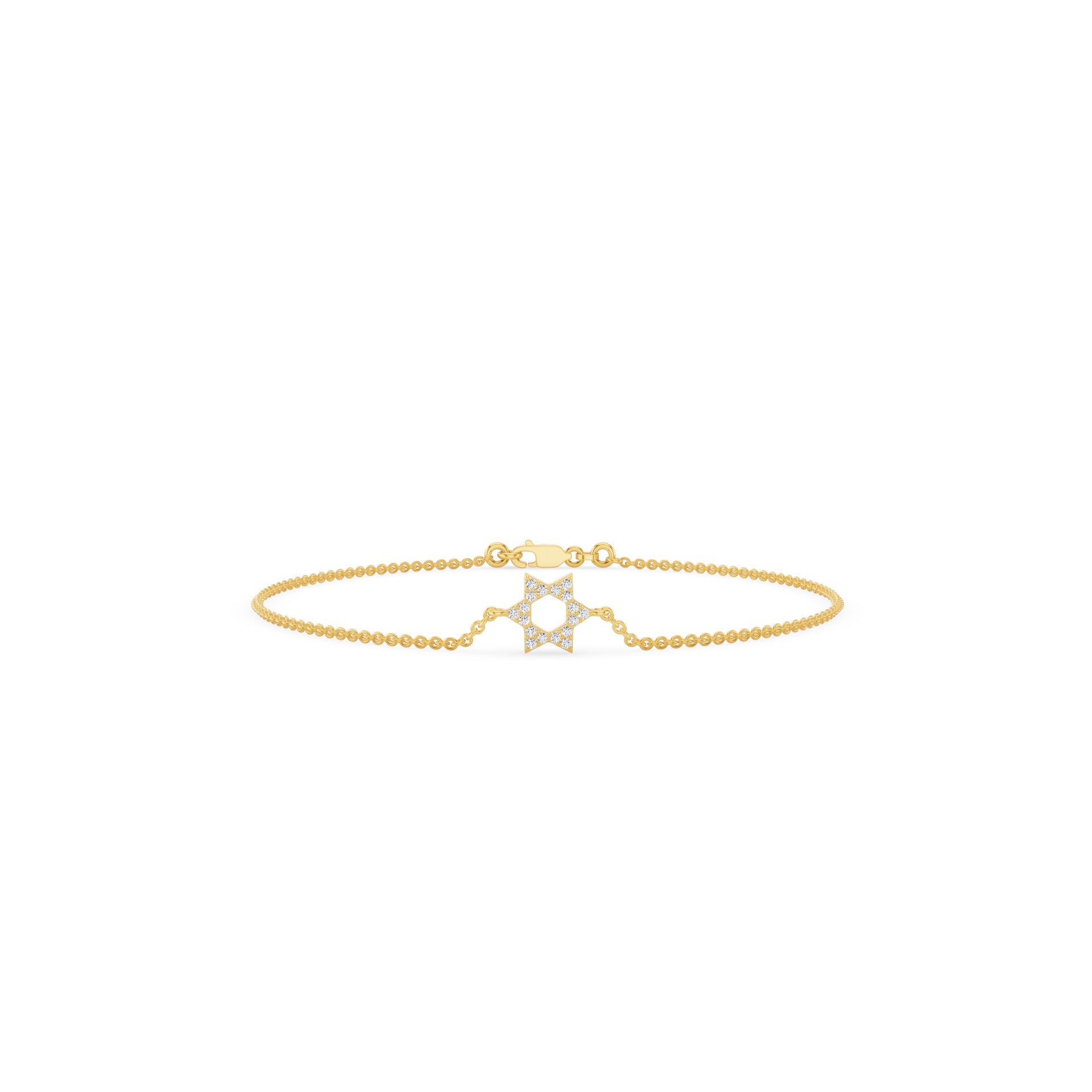 Diamond Star of David Bracelet