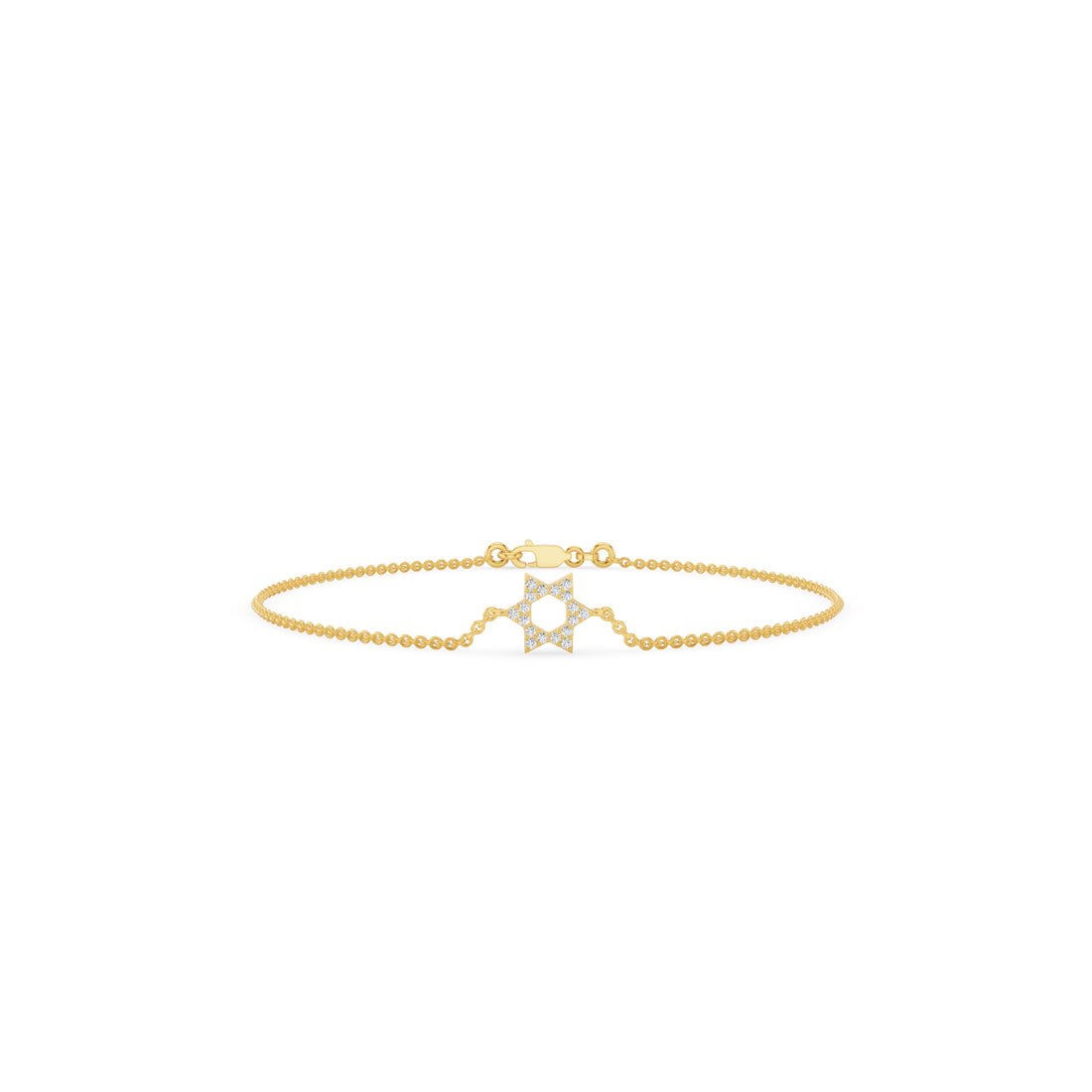 Diamond Star of David Bracelet