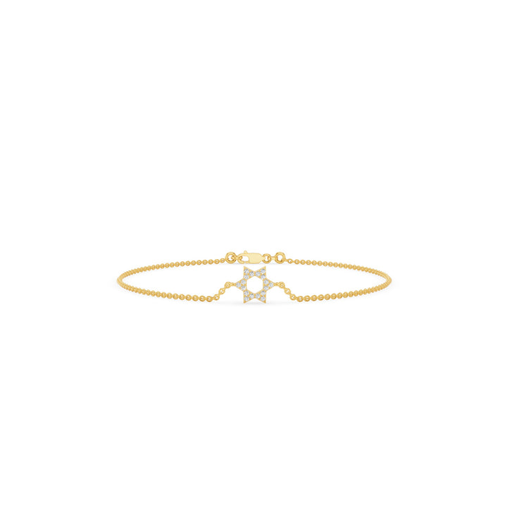 Diamond Star of David Bracelet