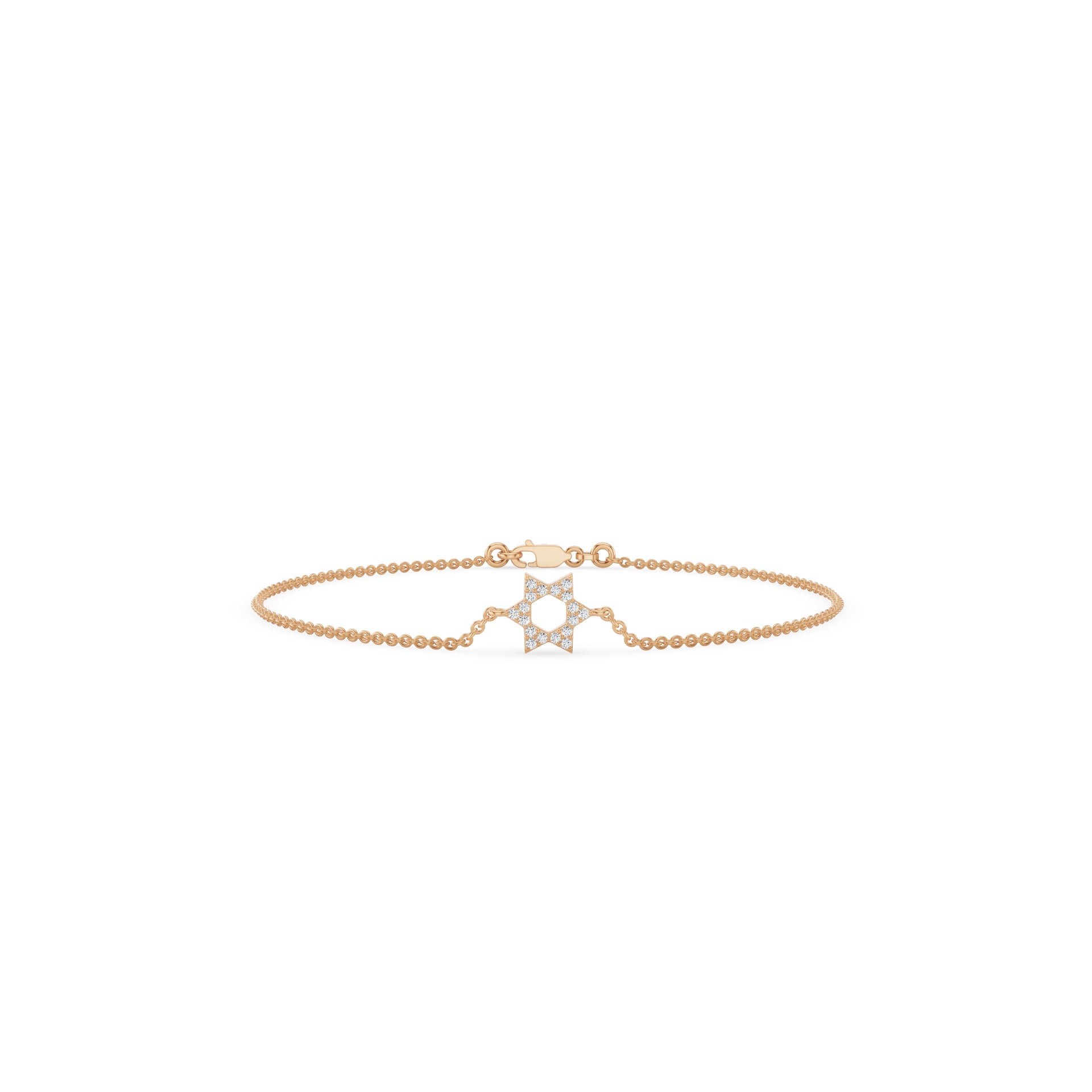Diamond Star of David Bracelet