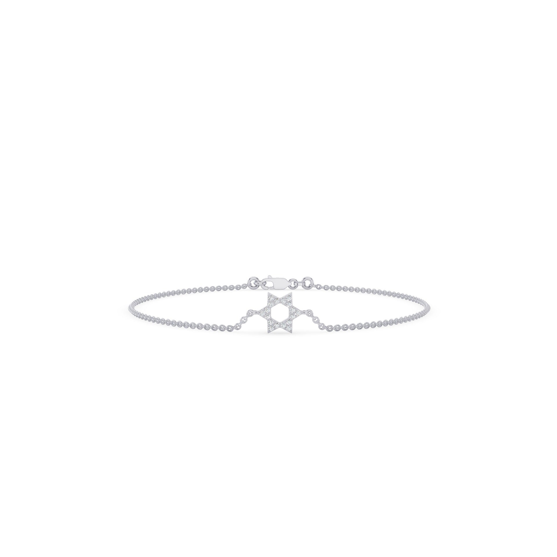 Diamond Star of David Bracelet
