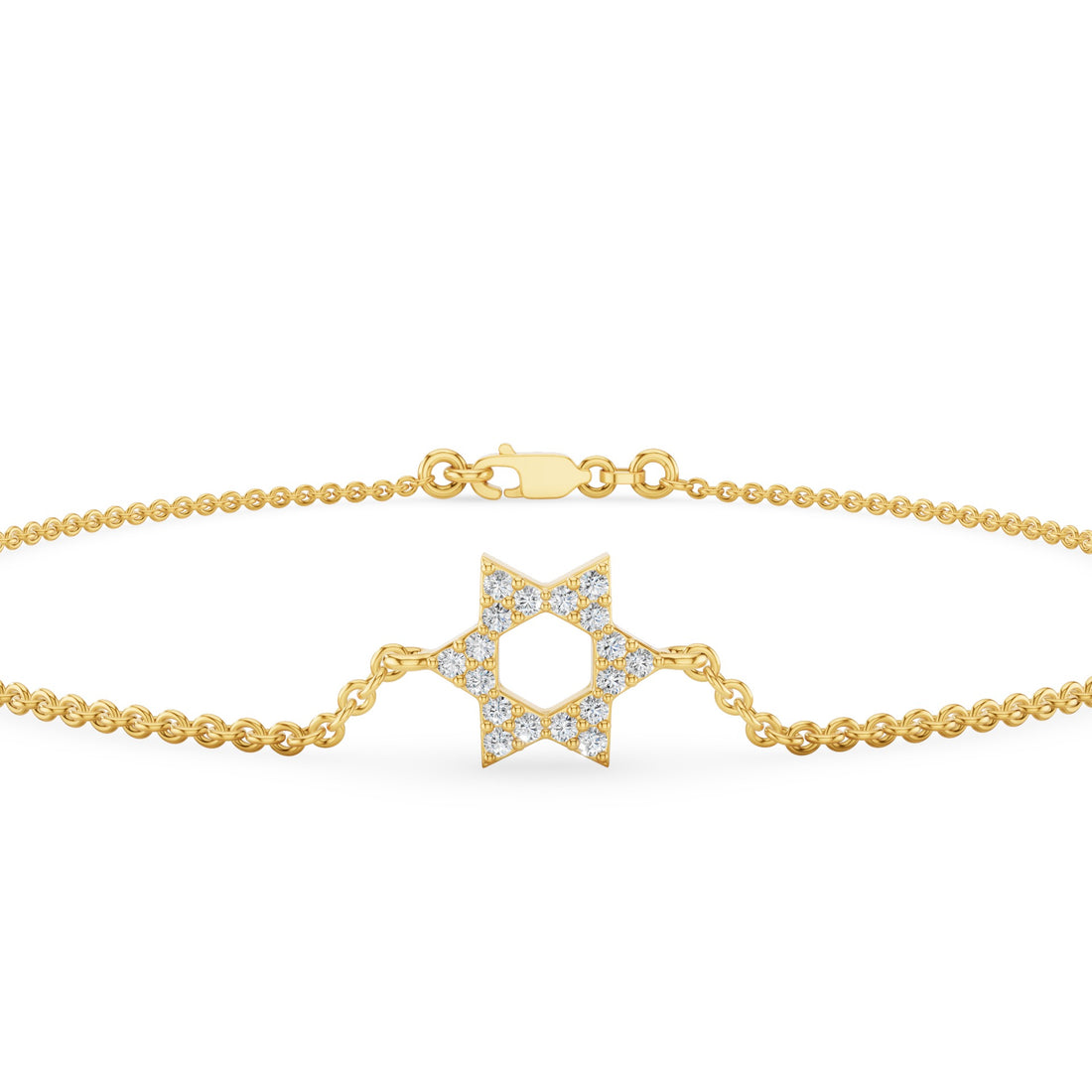 Diamond Star of David Bracelet