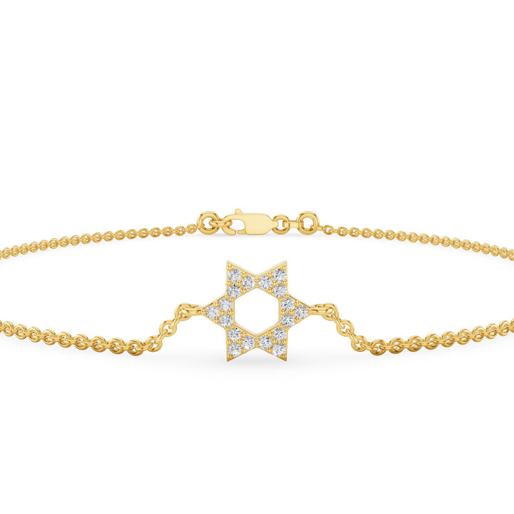 Diamond Star of David Bracelet
