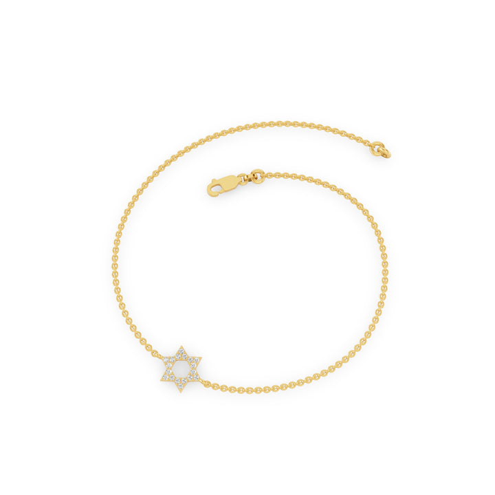 Diamond Star of David Bracelet