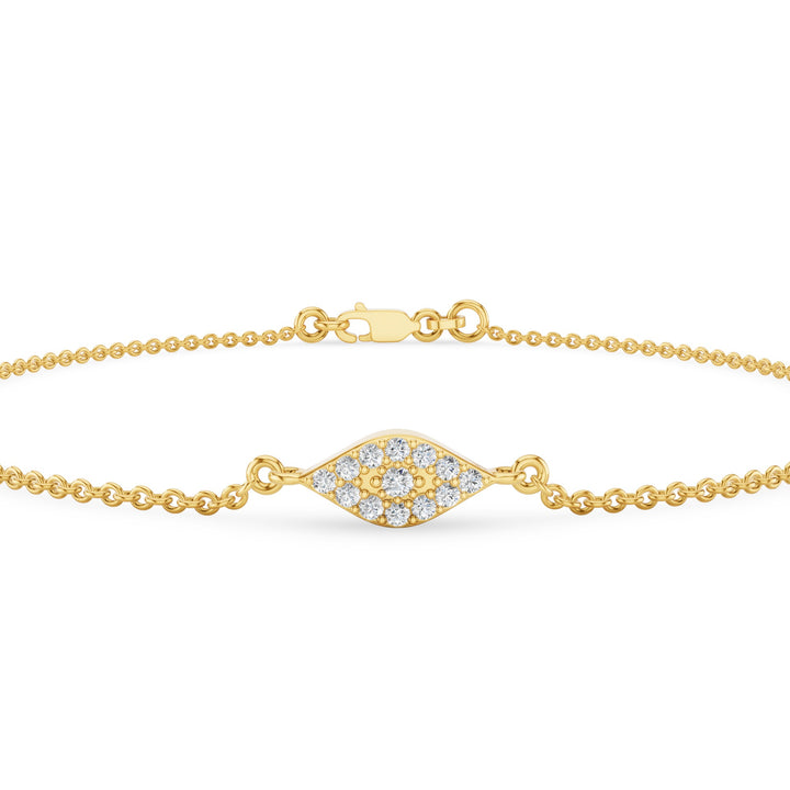 Diamond Evil Eye Chain Bracelet