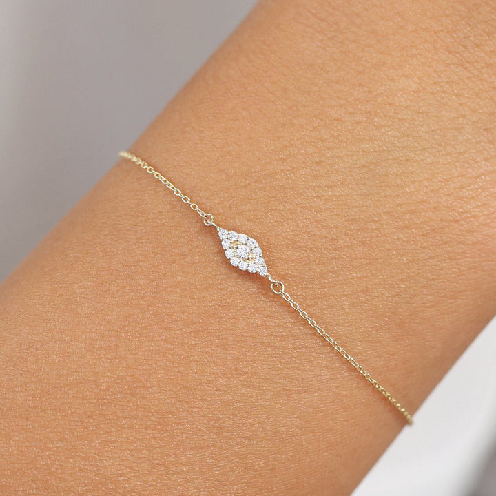 Diamond Evil Eye Chain Bracelet