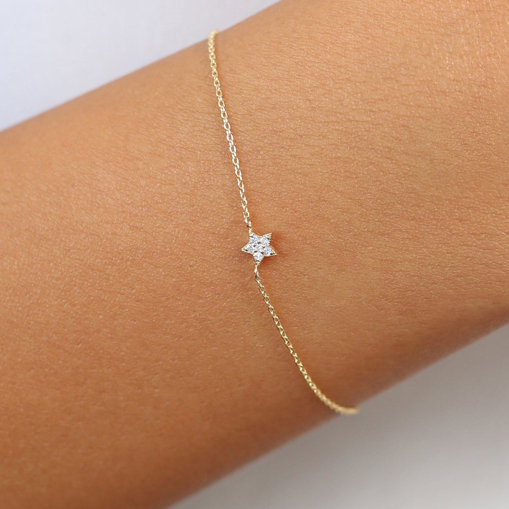 Diamond Star Charm Bracelet