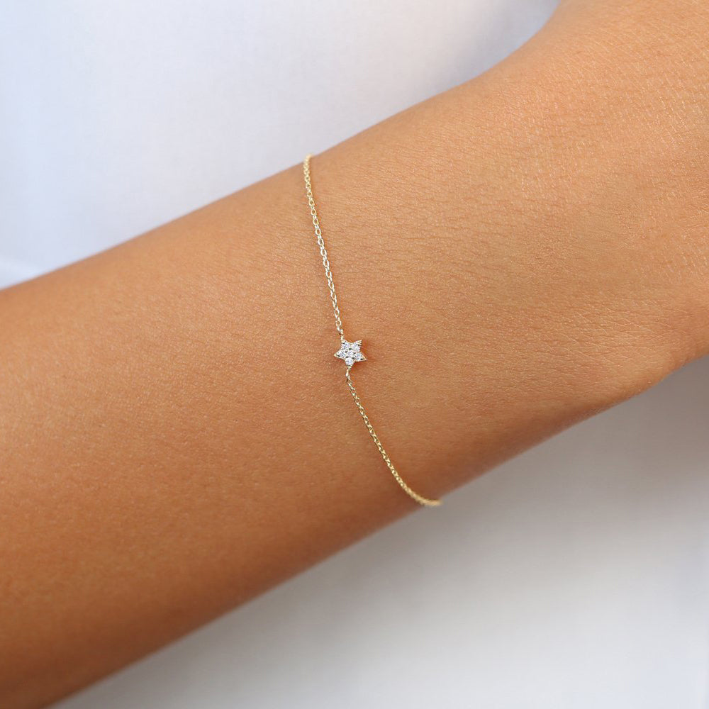 Diamond Star Charm Bracelet