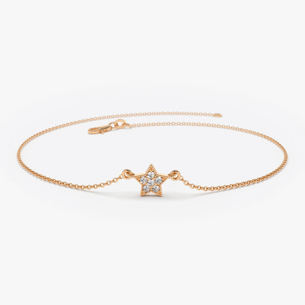 Diamond Star Charm Bracelet