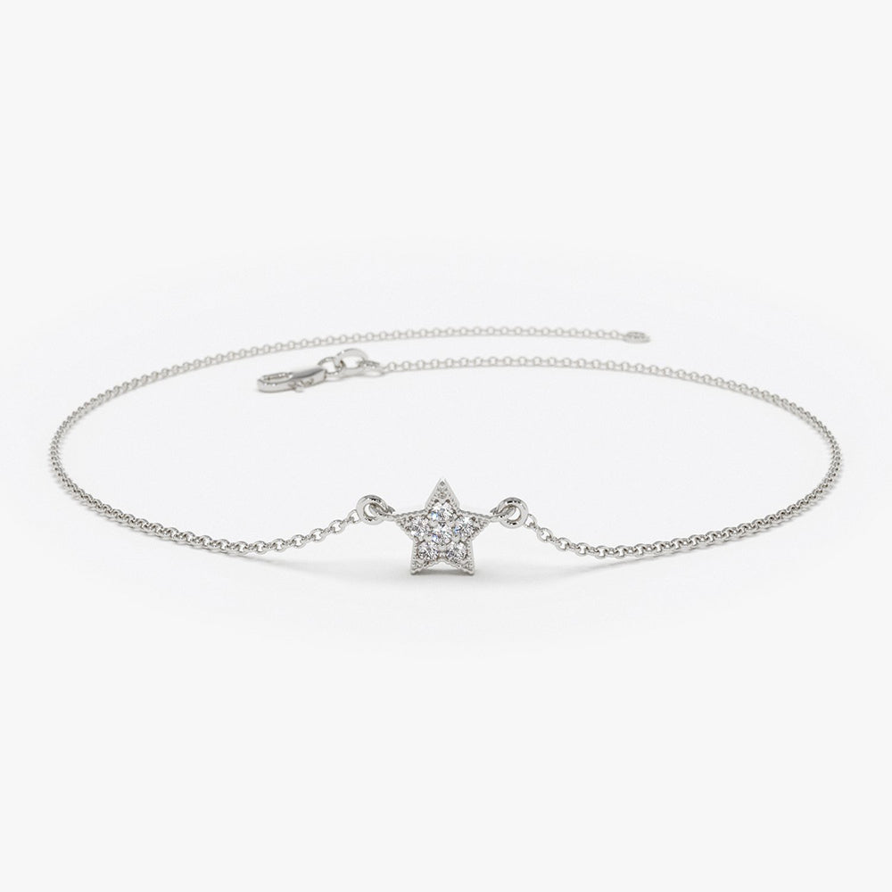 Diamond Star Charm Bracelet