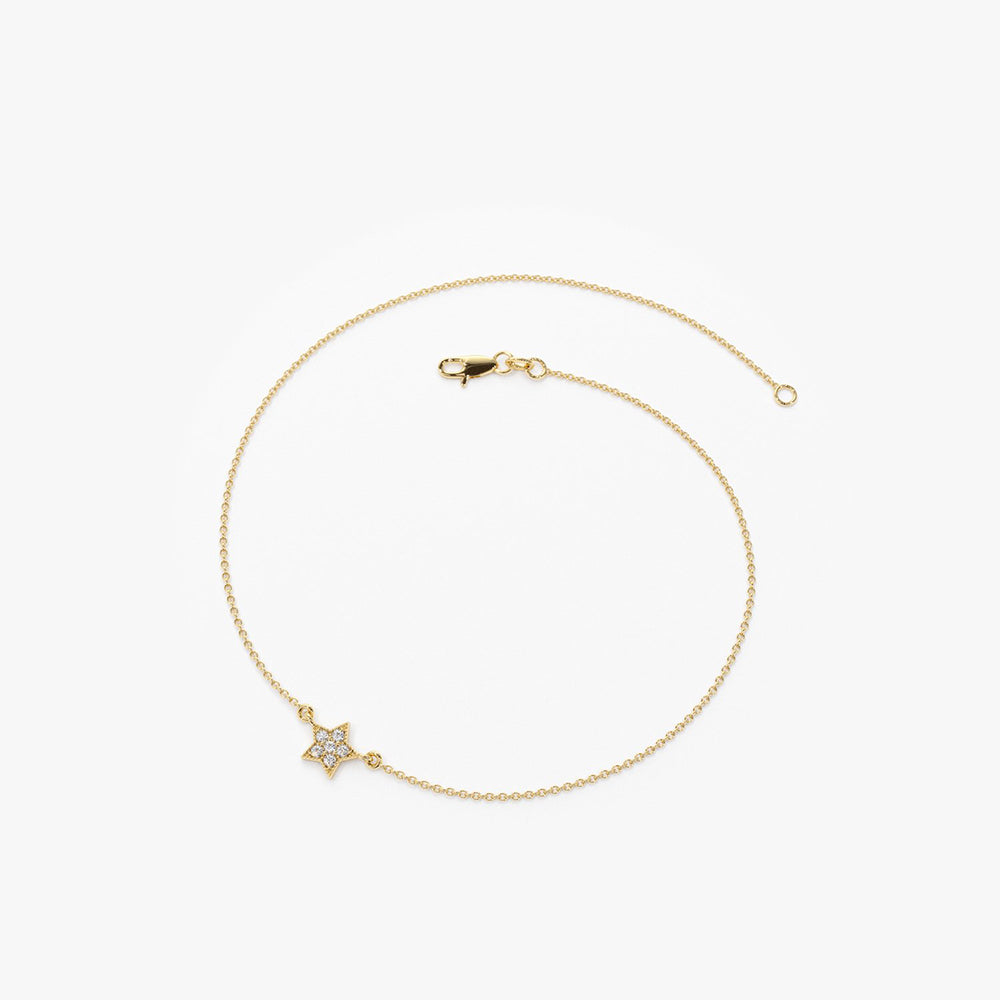 Diamond Star Charm Bracelet