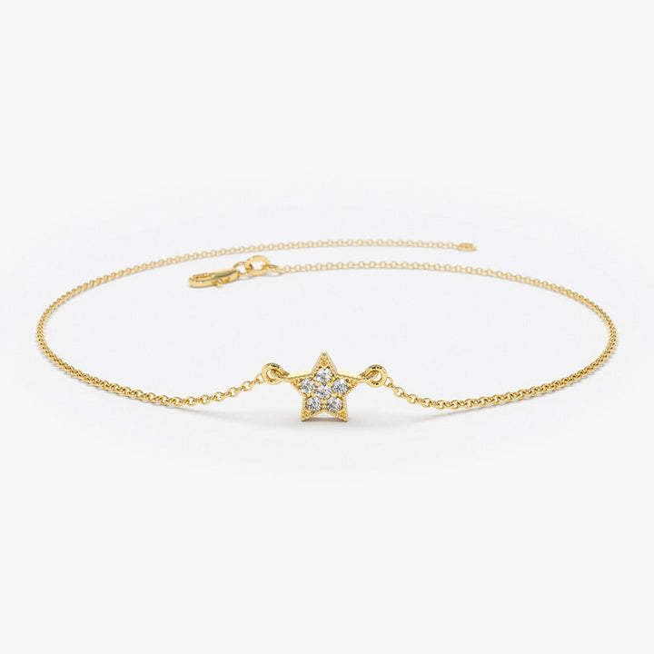 Diamond Star Charm Bracelet