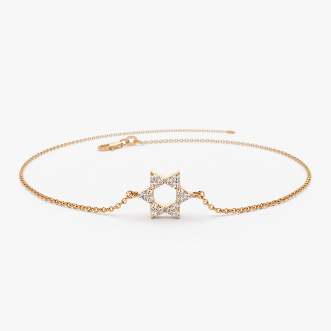 Diamond Star of David Bracelet