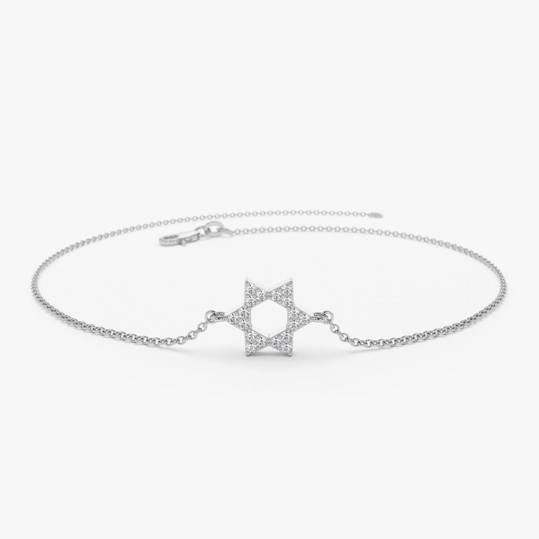 Diamond Star of David Bracelet