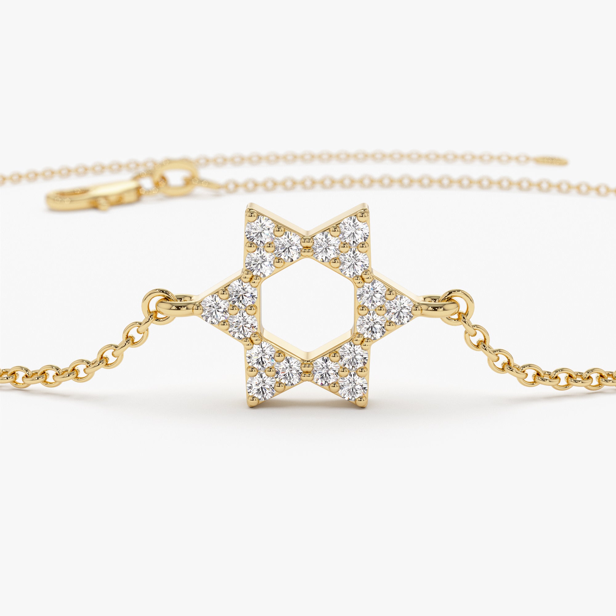 Diamond Star of David Bracelet