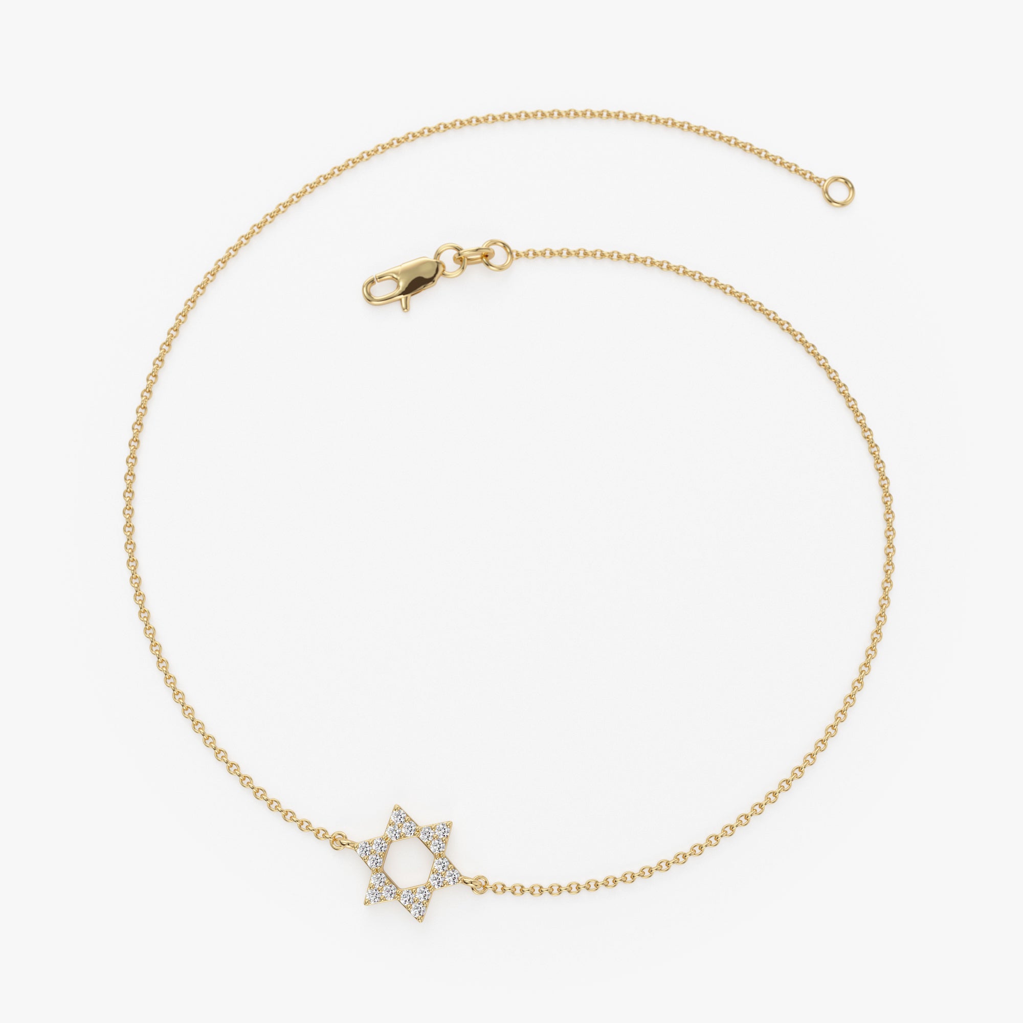 Diamond Star of David Bracelet