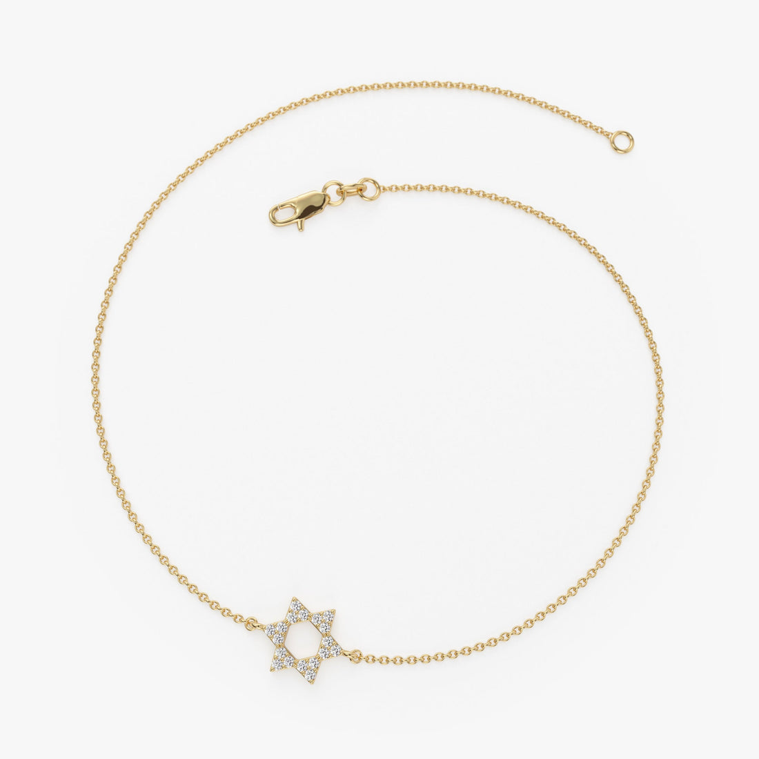 Diamond Star of David Bracelet