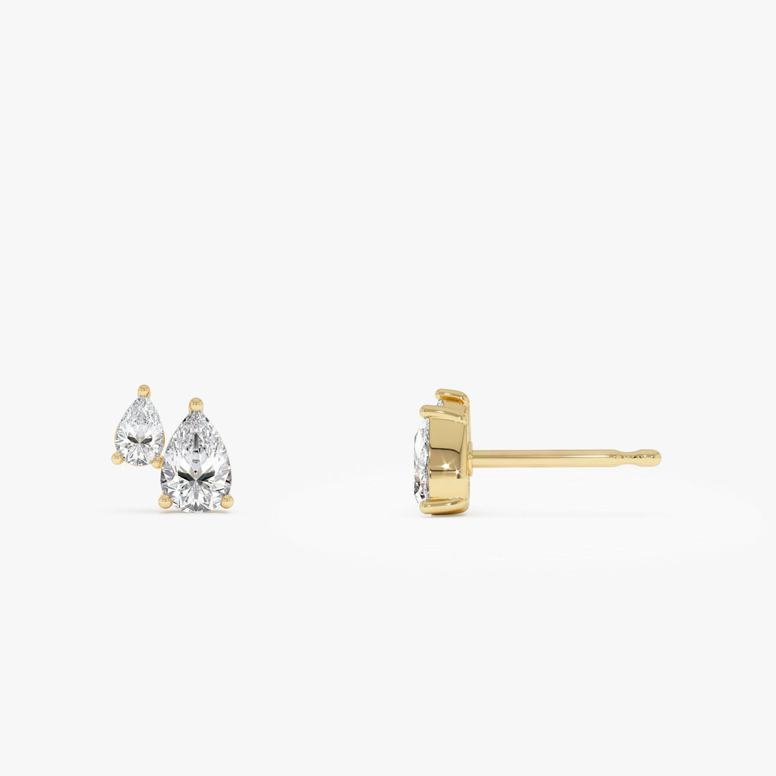 Double Pear Shape Lab Grown Diamond Stud Earrings