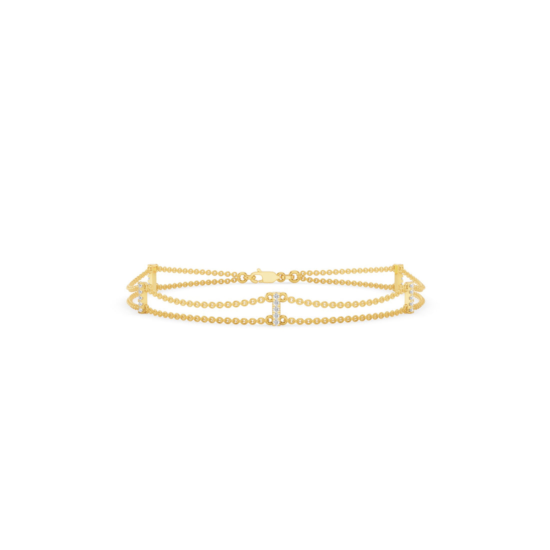 Dual Chain Diamond Dainty Bracelets