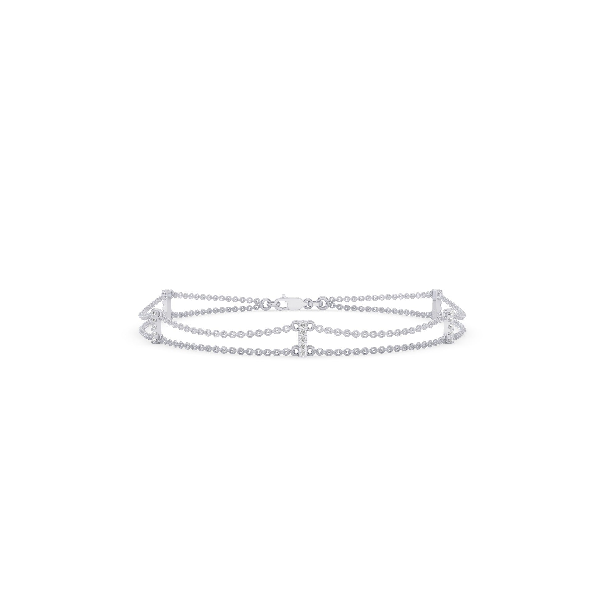 Dual Chain Diamond Dainty Bracelets