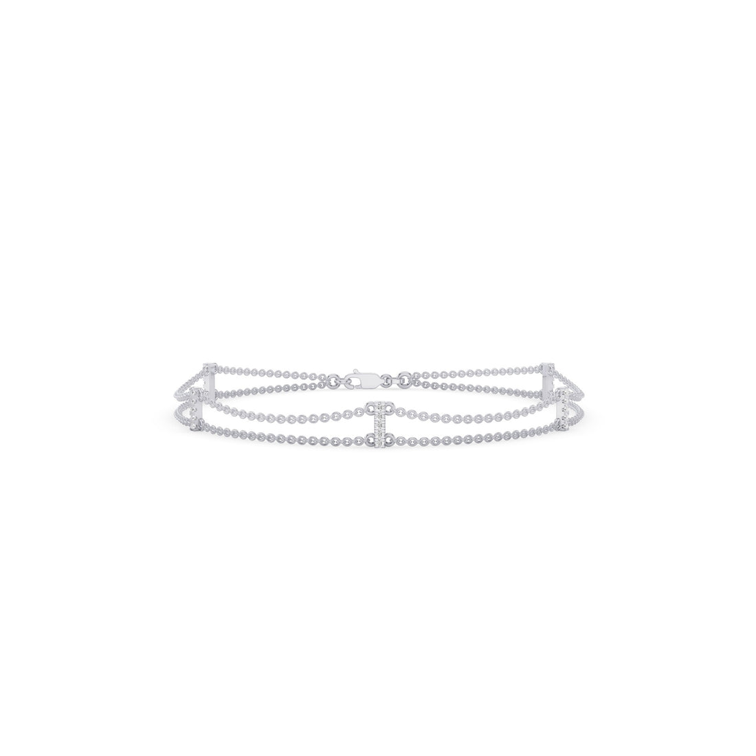 Dual Chain Diamond Dainty Bracelets