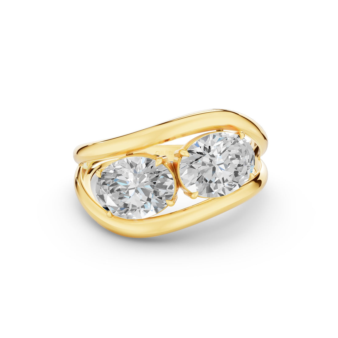 Duo Oval Shaped Lab Grown Diamond Stacked Rings