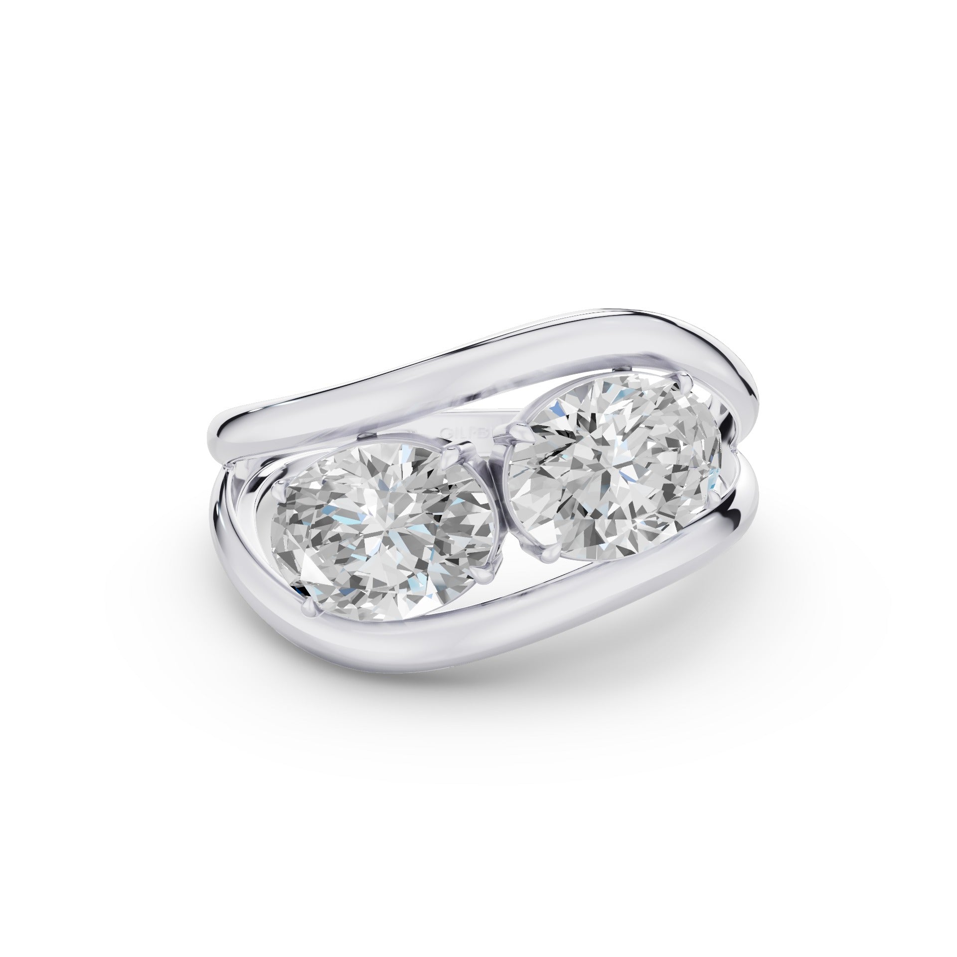 Duo Oval Shaped Lab Grown Diamond Stacked Rings