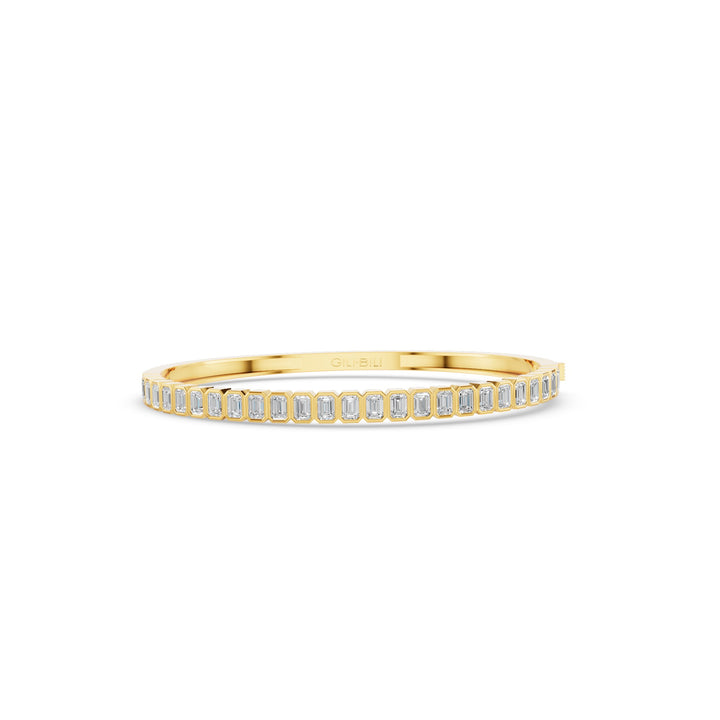 Emerald Cut Lab Grown Diamond Bangle